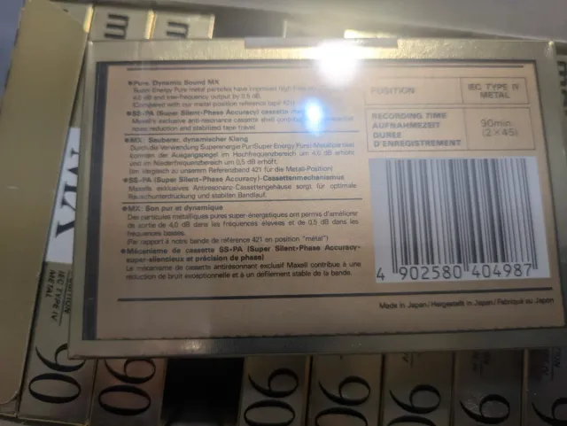Maxell MX-90 Cintas Cassette NUEVAS