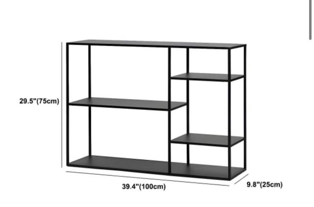 Libreria in acciaio nero