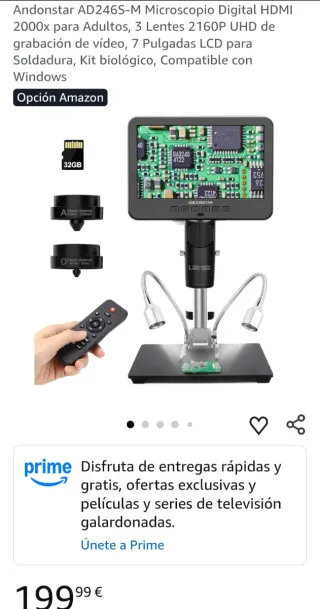 Microscopio Digital con Accesorios