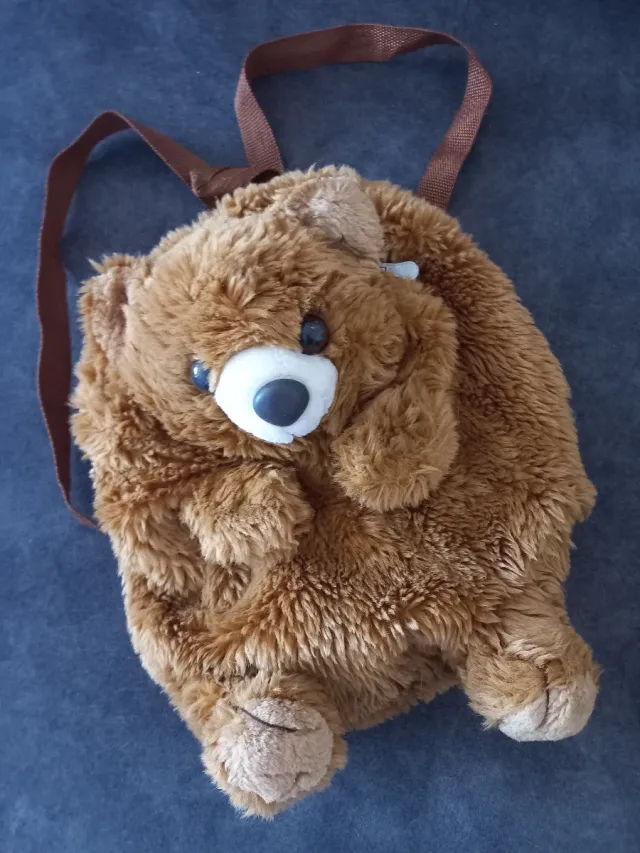Mochila Oso Peluche Marrón