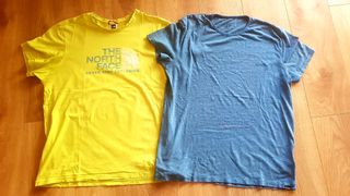Lote 2 Camisetas The North Face y Volcom Talla L