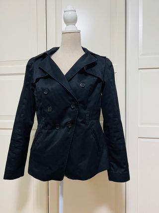 Chaqueta gabardina H&M negra