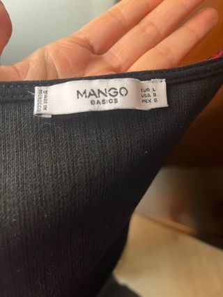 Vestido Mango cuadros rojo y negro