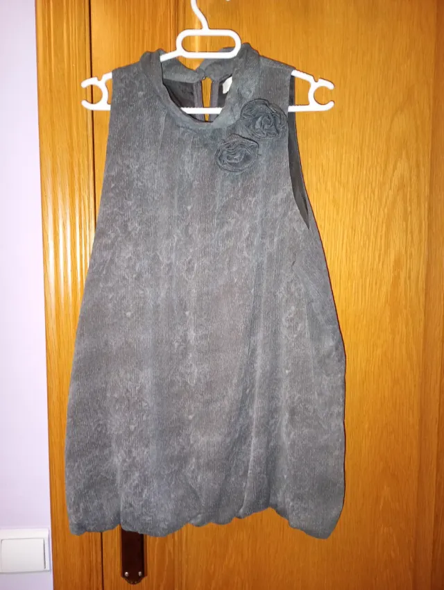 Camisa marrón sin mangas mujer vestir