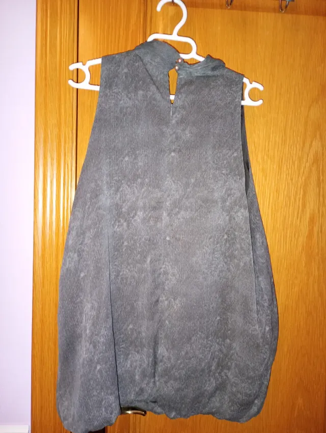 Camisa marrón sin mangas mujer vestir