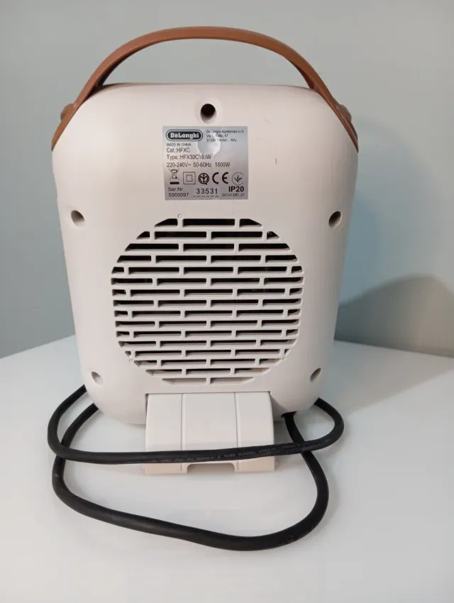 Calefactor Cerámica DeLonghi Blanco y Marrón