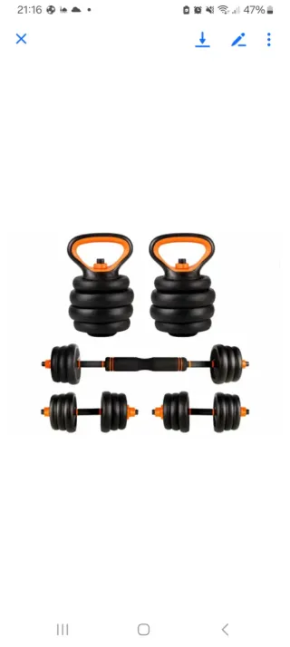 Set con manubri e kettlebell regolabili