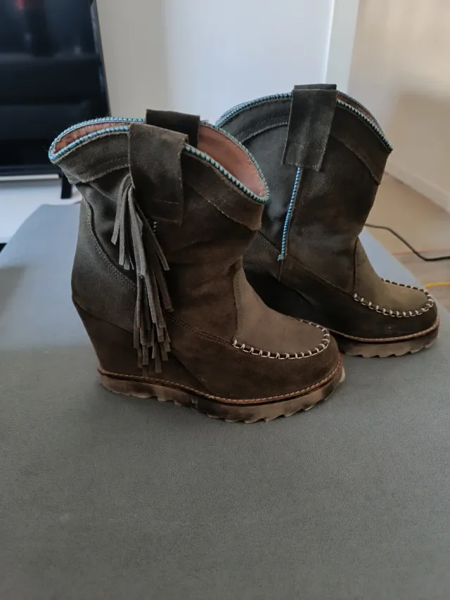 Botines boho-chic sin apenas uso