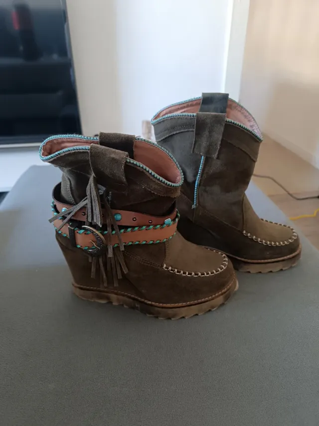 Botines boho-chic sin apenas uso