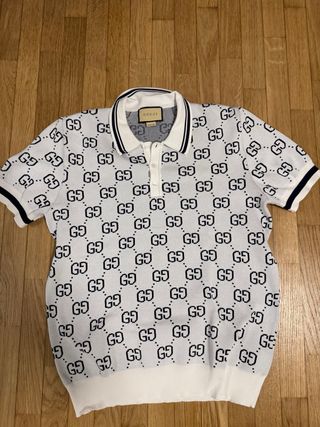 Polo Gucci GG Monogram Bianco e Nero
