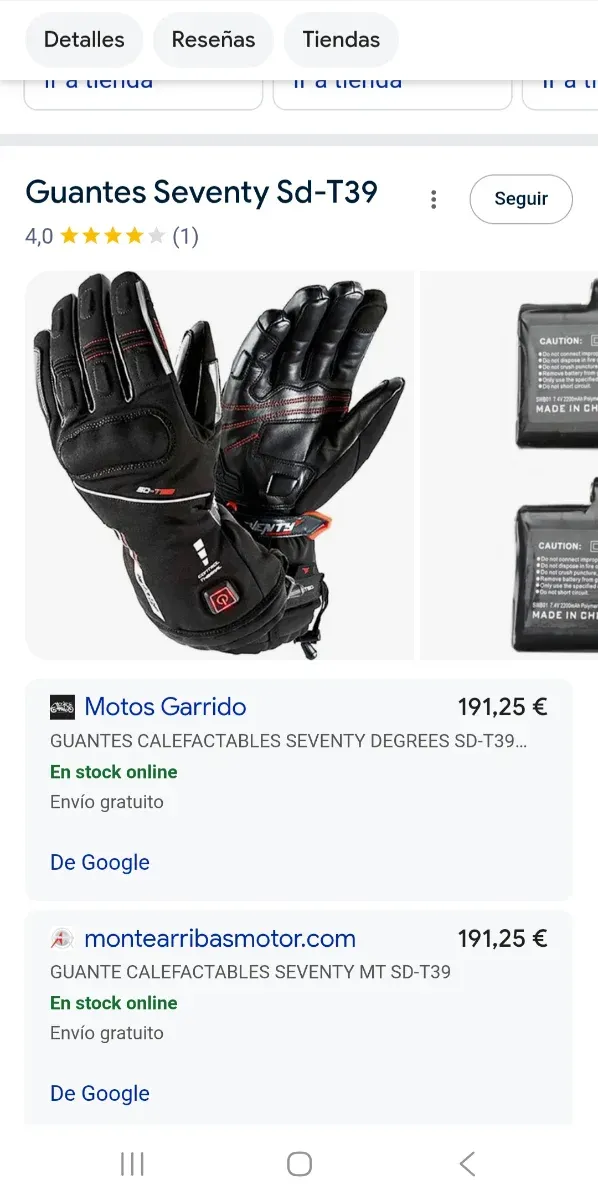 Guantes Calefactables Seventy SD-T39