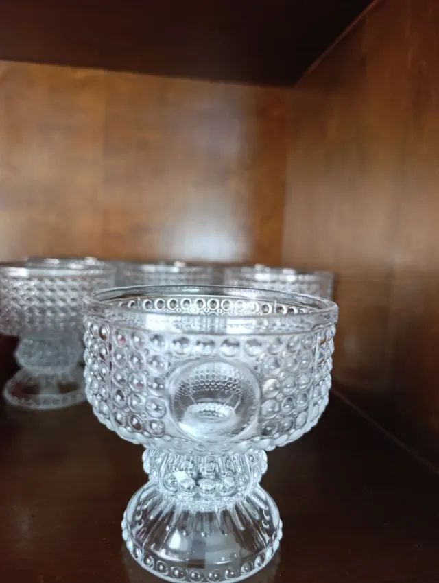 Juego 6 copas bajas cristal