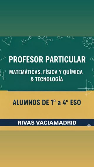 Profesor Particular ESO - Matemáticas, FyQ, Tecno