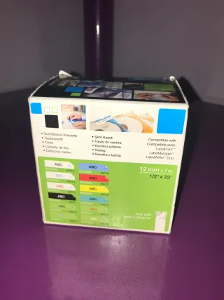 Pack 5 Cartuchos Dymo D1 12mm x 7m