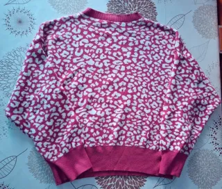 Jersey estampado leopardo rosa y blanco