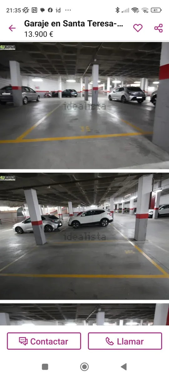 Plaza de garaje en Santa Teresa