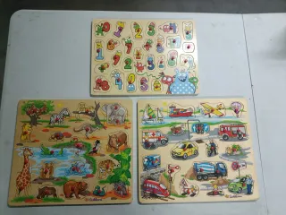 Puzzles de madera con pomos