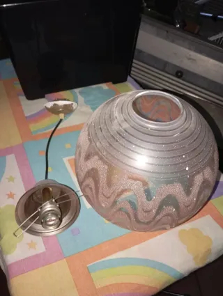 Lámpara de cristal vintage