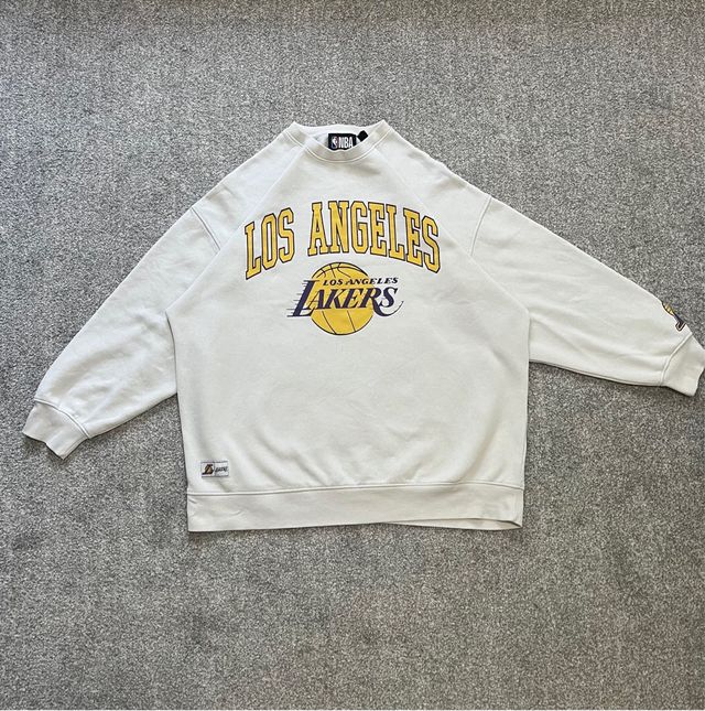 Sudadera NBA Los Angeles Lakers Vintage Blanca
