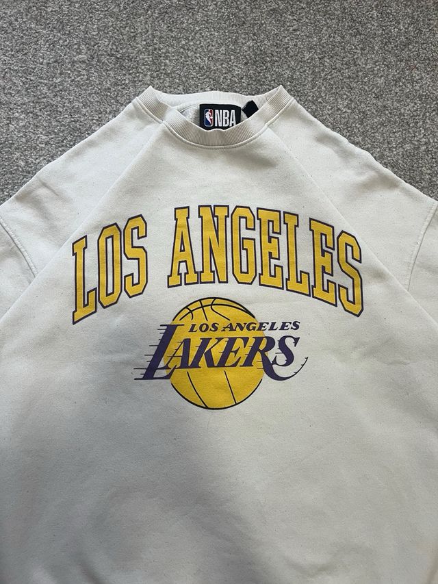Sudadera NBA Los Angeles Lakers Vintage Blanca
