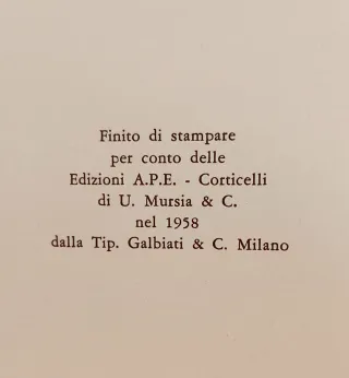 Romanzi, Novelle e Prose di A.Puškin Mursia 1958