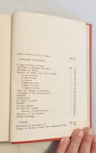 Romanzi, Novelle e Prose di A.Puškin Mursia 1958