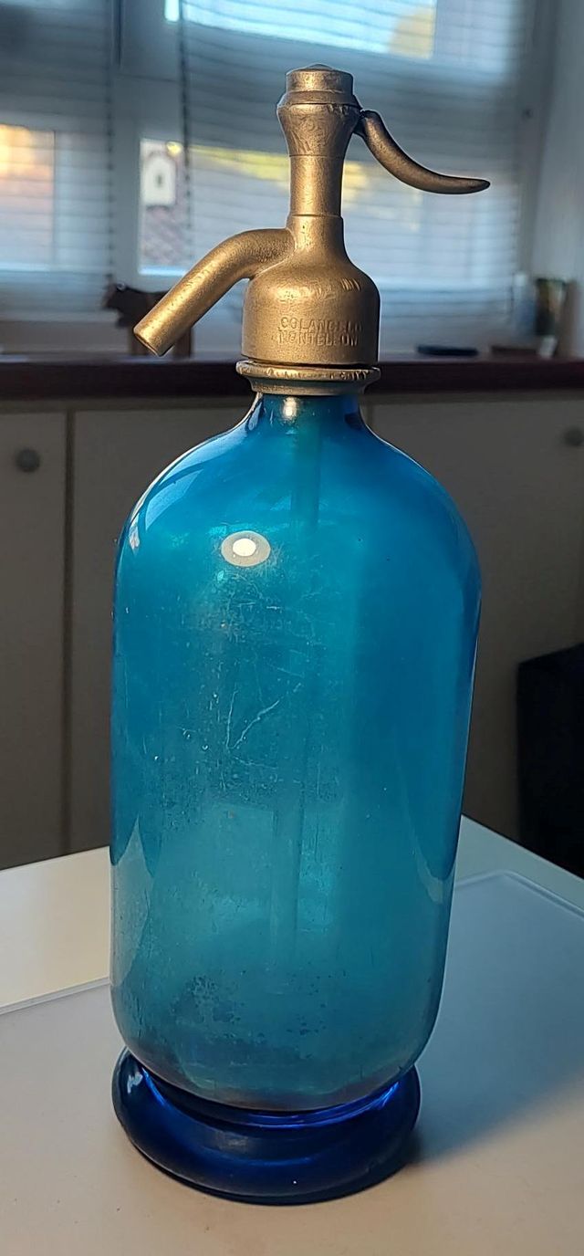 Sifone Seltz Vintage - Vetro Turchese