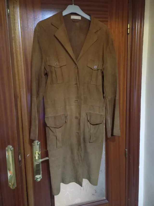 Chaqueta de ante marrón