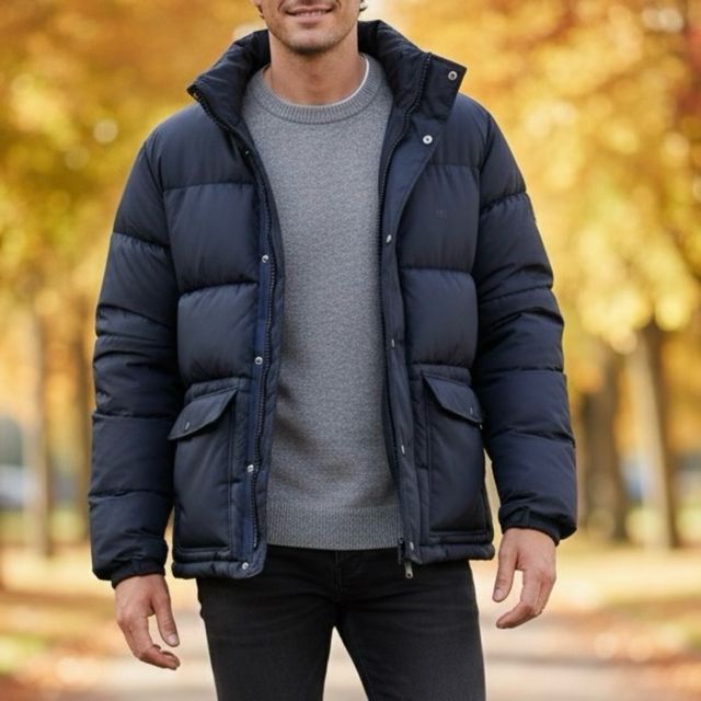 Chaqueta acolchada azul marino hombre talla M