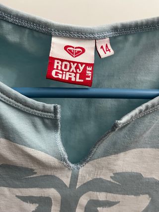 Camiseta Roxy Azul y Verde Talla 14