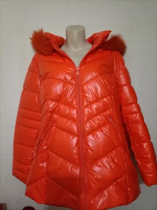 Cazadora naranja brillante mujer