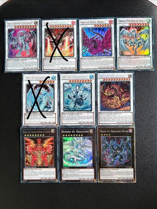 Lotto 29 carte mostro “drago” YuGiOh