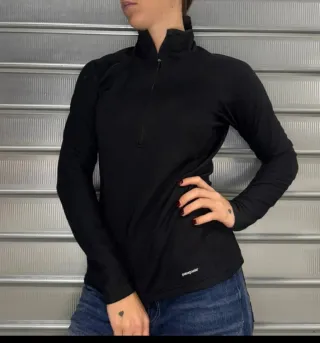 Maglia Patagonia pile donna nera