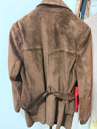 Chaqueta de ante marrón