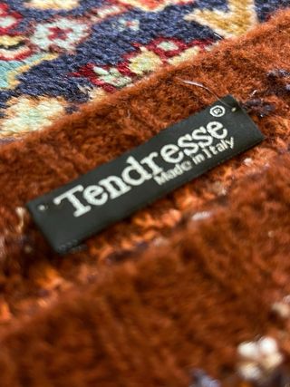 Maglione a righe marrone