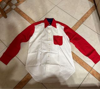 Camicia SAKS CLUB uomo bianca e rossa