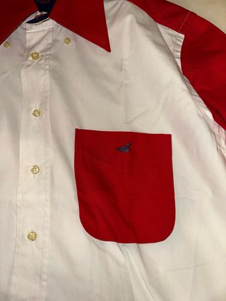 Camicia SAKS CLUB uomo bianca e rossa