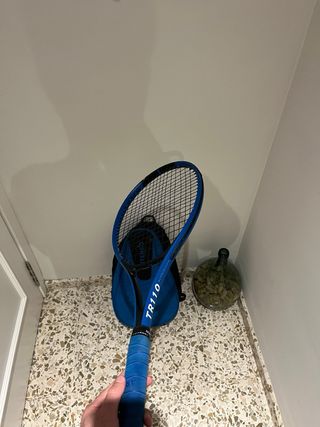 Raqueta de tenis azul + mochila