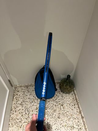 Raqueta de tenis azul + mochila