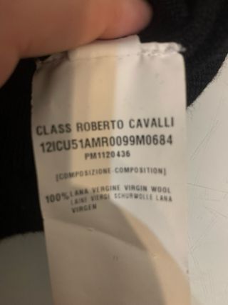 Maglione Roberto Cavalli pura lana vergine nero