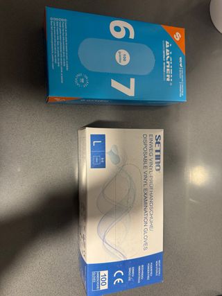 Guantes de nitrilo y vinilo