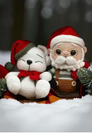 Babbo Natale e Orsetto Amigurumi