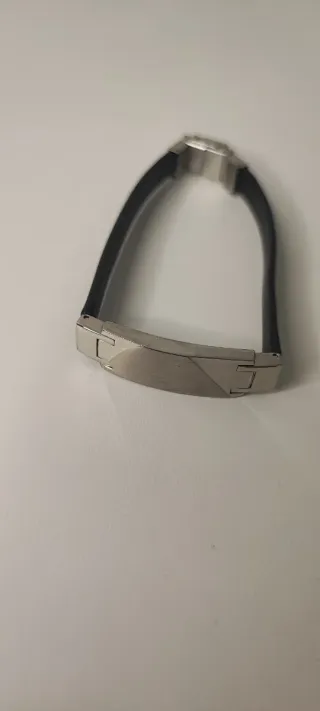 Pulsera Lotus Acero Hombre Negra