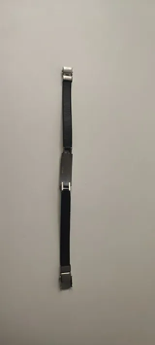 Pulsera Lotus Acero Hombre Negra