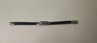 Pulsera Lotus Acero Hombre Negra