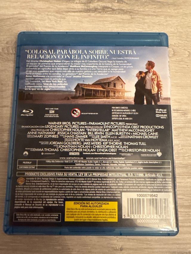 Blu-ray Interstellar