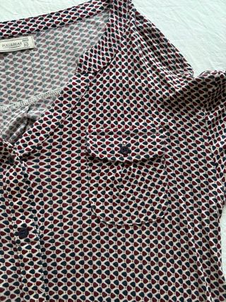 Blusa estampada manga larga