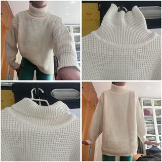 Jersey blanco cuello alto