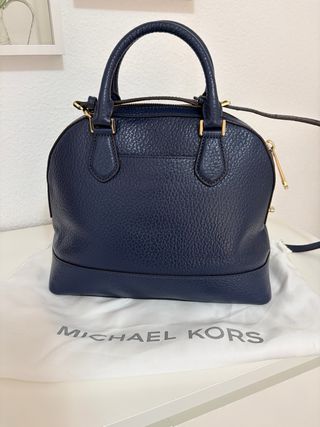 Bolso Michael Kors Azul Marino con Detalles Dorado