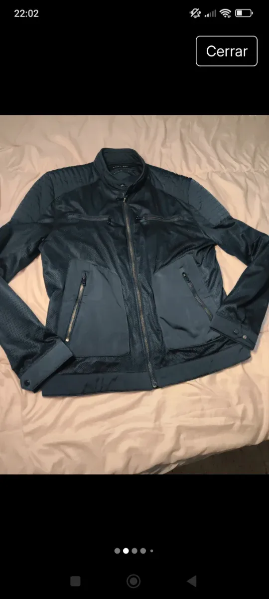 Chaqueta Zara Hombre azul oscuro y negro